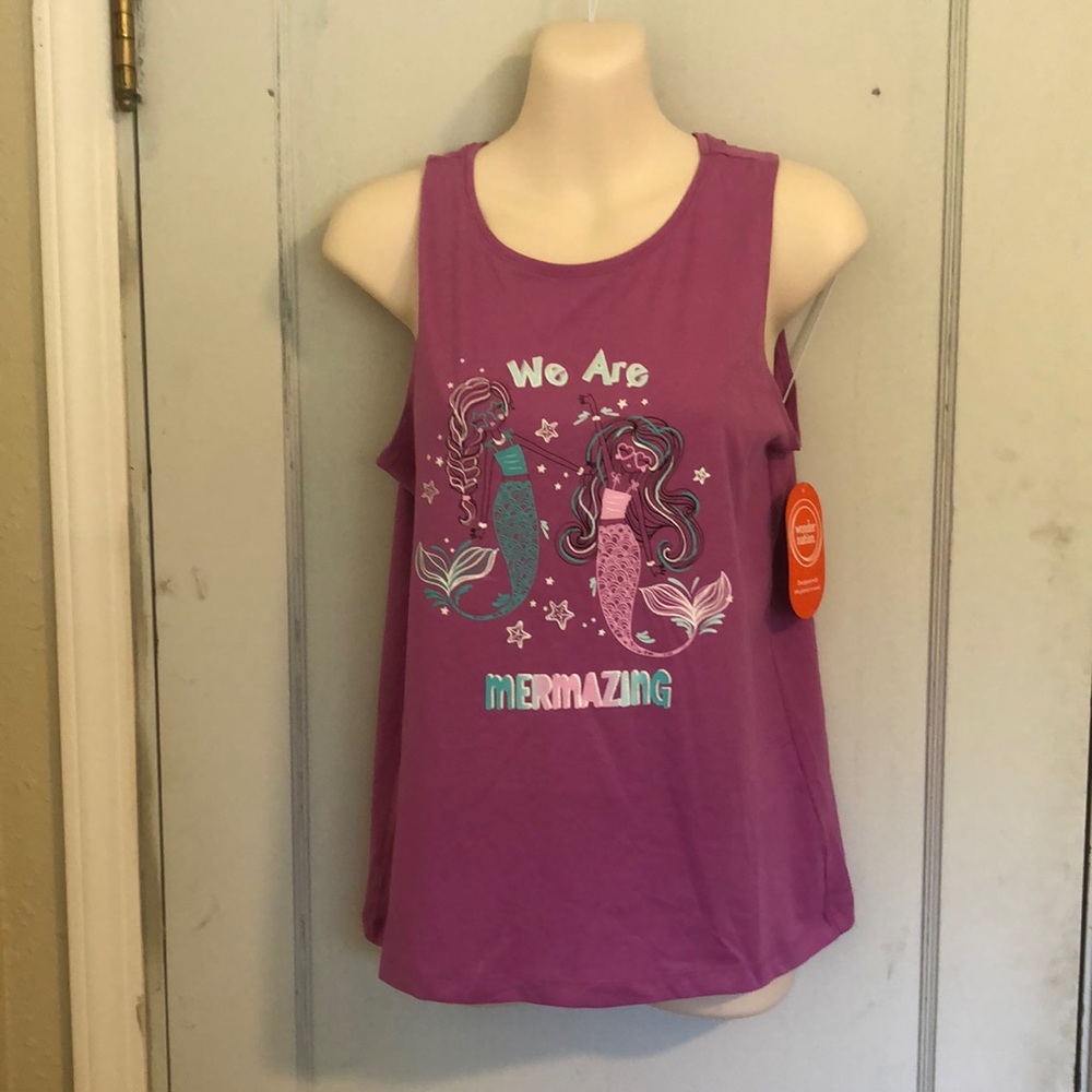 NWT Wonder Nation purple “We are Mermazing” tank top sleeveless Mermaids
